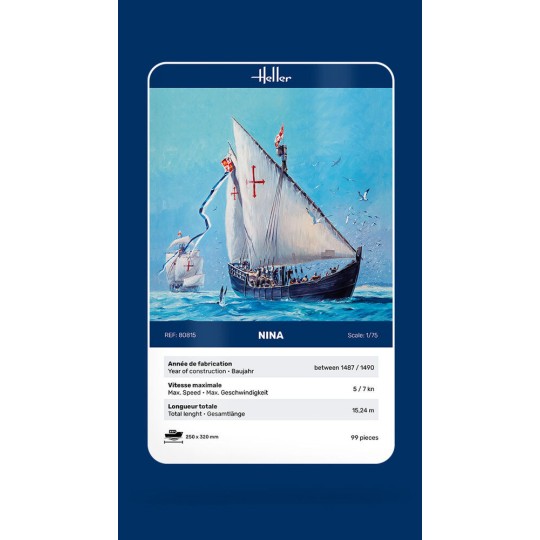 HEL-80815-Boat Nina 1/75 Heller