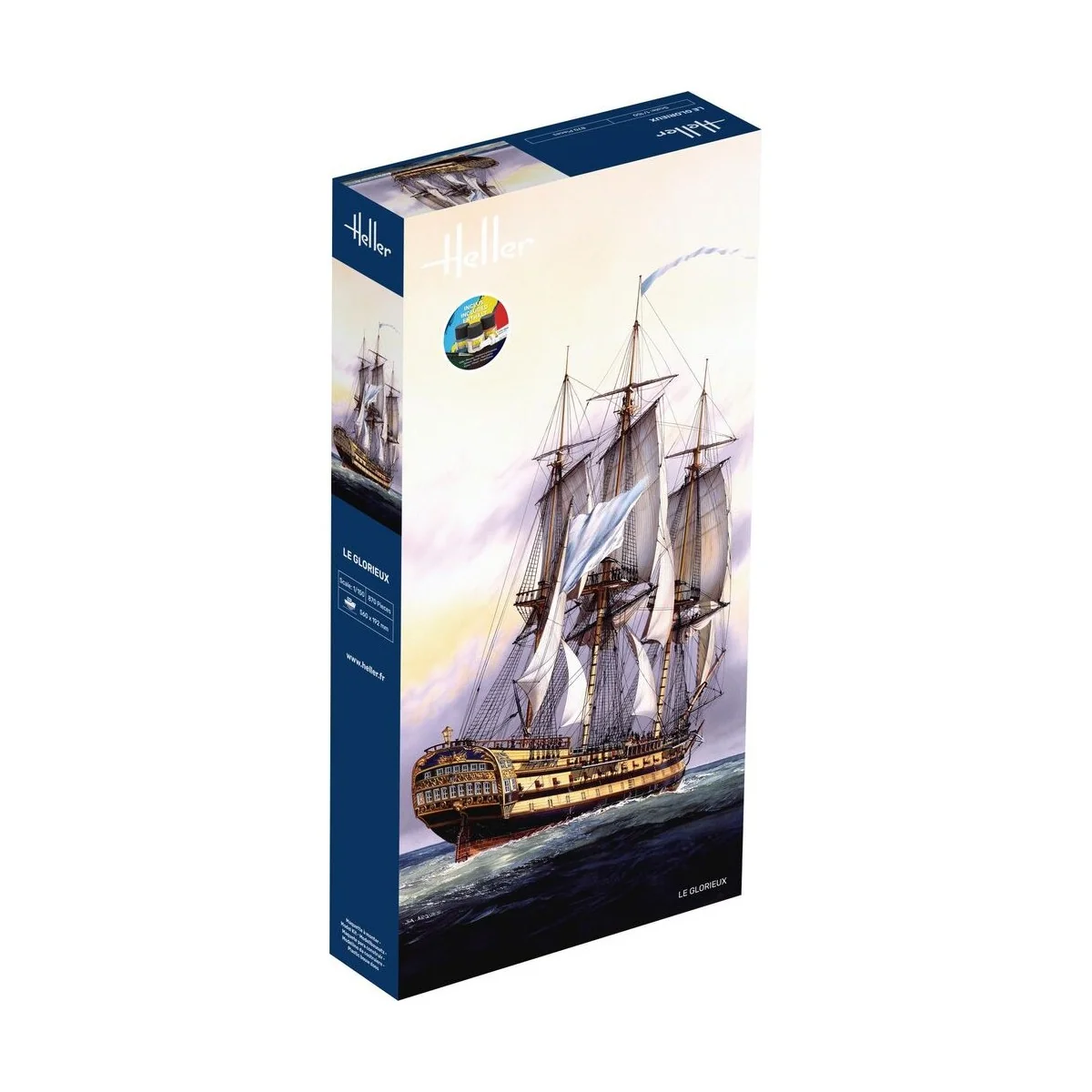 Boat Le Glorieux 1/150 Heller + glue and paints Heller HEL-58889 - 1