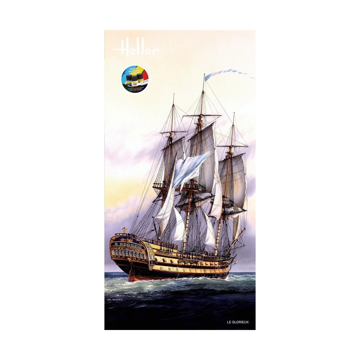 Bateau Le Glorieux 1/150 Heller + colle et peintures Heller HEL-58889 - 2 Bateau Le Glorieux 1/150 Heller + colle et peintures Heller HEL-58889 - 2