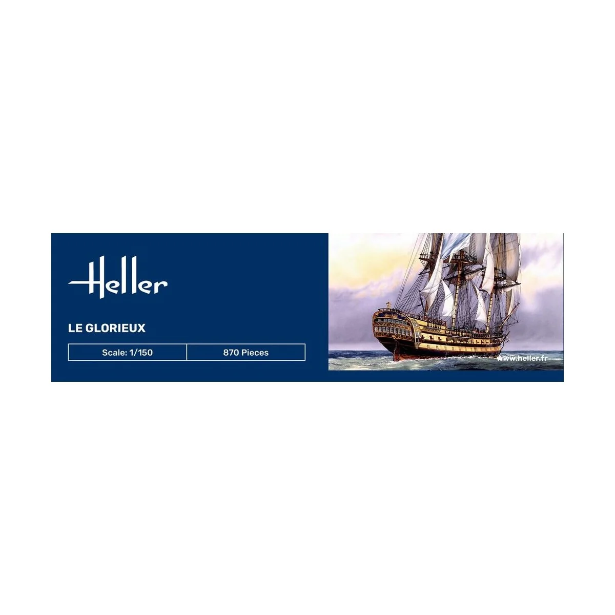 Boat Le Glorieux 1/150 Heller + glue and paints Heller HEL-58889 - 4
