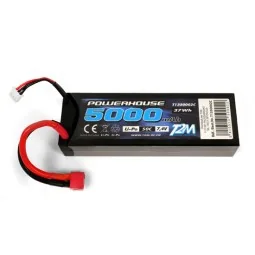 Li-Po 2S 7.4V 5000mAh 50C coqué (Dean) T2M T2M T1350002C - 1