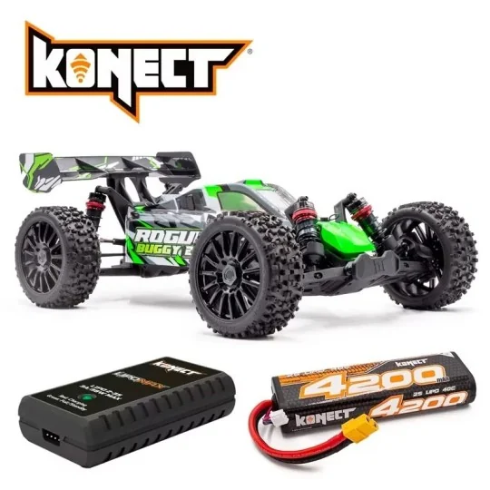 1.ROGB.V2-XX-PACK-Combo Rogue Buggy 2.0 Brushless 1/10 RTR + Lipo/Chargeur HobbyTech