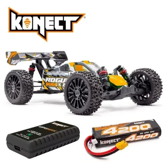 Rogue Buggy Brushless Yellow 1/10 RTR + Lipo/Charger Combo HobbyTech Hobbytech 1.ROGB.V2-XX-PACK - 10 1.ROGB.V2-XX-PACK-Combo Rogue Buggy 2.0 Brushless 1/10 RTR + Lipo/Charger HobbyTech - 1.ROGB.V2-XX-PACK