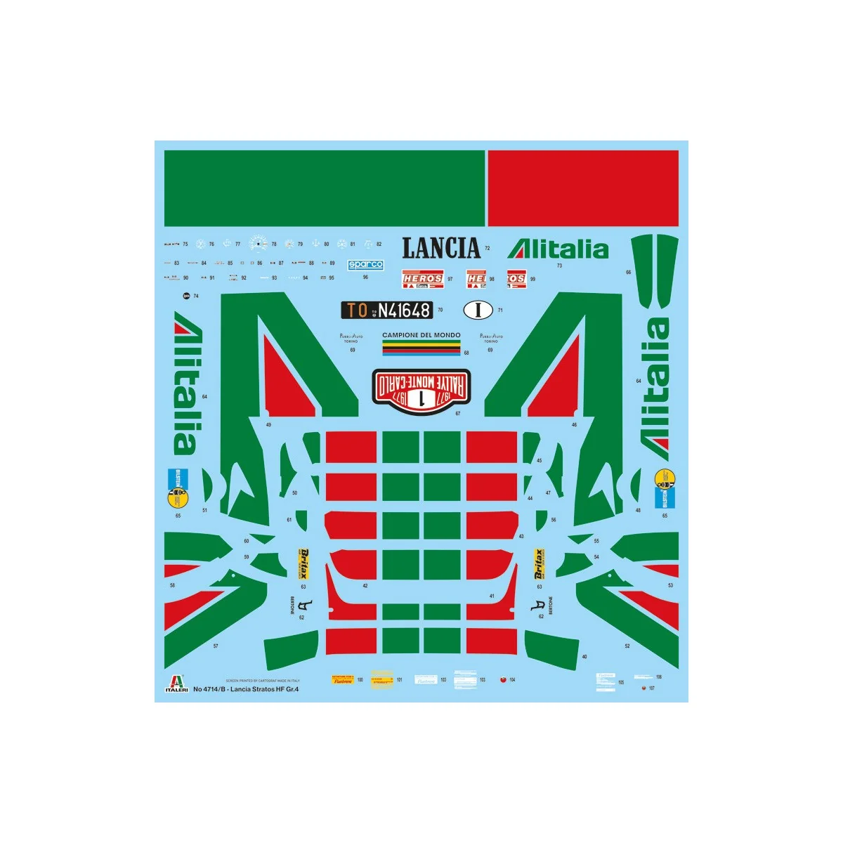 Lancia Stratos HF Gr.4 M.Carlo 1/12 Italeri Italeri I4714 - 4