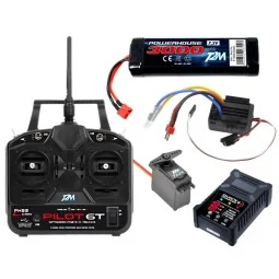 Radio Pilot 6T Standard Truck Pack + Inverter + Charger + Nimh Battery + T2M Servo T2M T3425C - 1