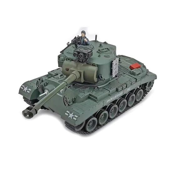 BT-814-Char RC USA M26 Pershing "Snow Leopard" Vert 1/18 RTR Brother Tank
