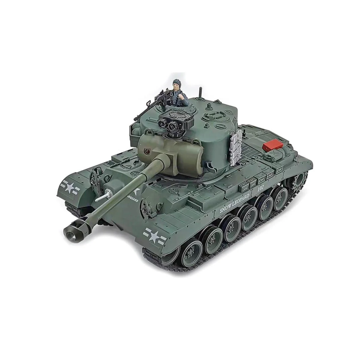 RC Tank USA M26 Pershing "Snow Leopard" Green 1/18 RTR Brother Tank BT-814 - 1