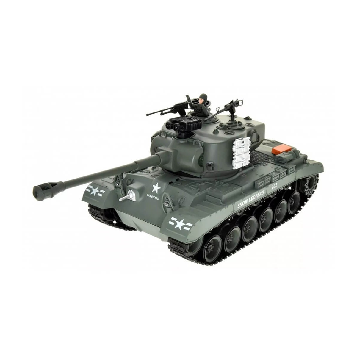 Char RC USA M26 Pershing "Snow Leopard" Vert 1/18 RTR Brother Tank  BT-814 - 2