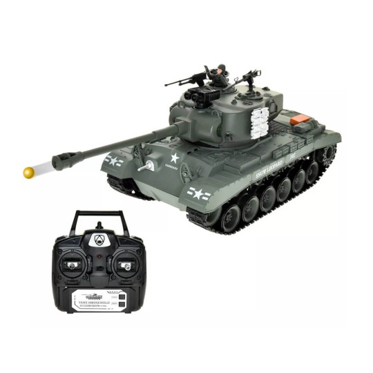 BT-814-Char RC USA M26 Pershing "Snow Leopard" Vert 1/18 RTR Brother Tank - BT-814