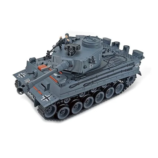 BT-812-Char RC German Tiger 1 Gris 1/18 RTR Brother Tank - BT-812