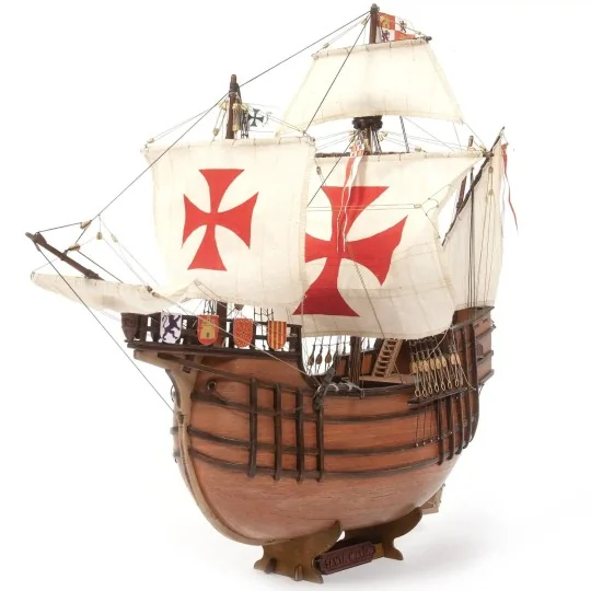 12010-Santa Maria boat 1/50 Ochre wood construction kit - 12010