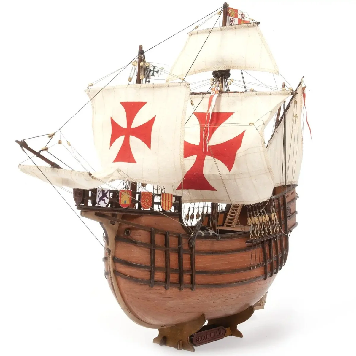 Santa Maria boat 1/50 Ochre wood construction kit OcCre 12010 - 4