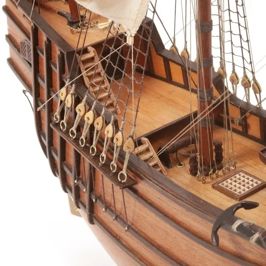 12010-Santa Maria boat 1/50 Ochre wood construction kit - 12010