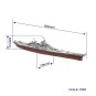 16002-USS Missouri BB-63 1/200 Ochre Wood Construction Kit - 16002