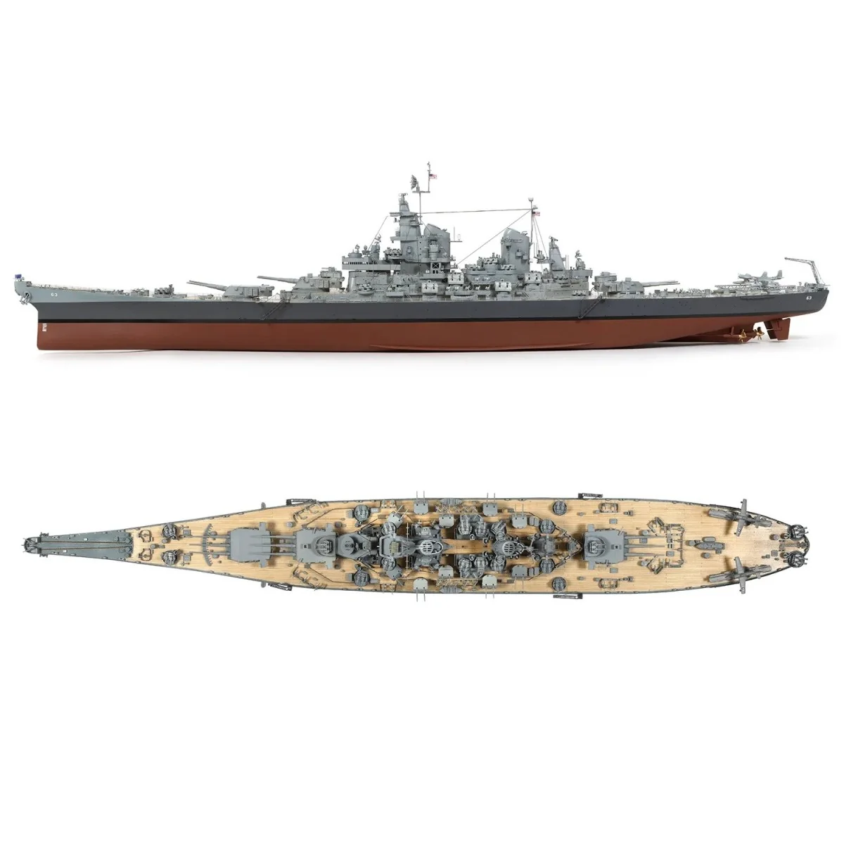 USS Missouri BB-63 1/200 Ochre Wood Construction Kit OcCre 16002 - 7