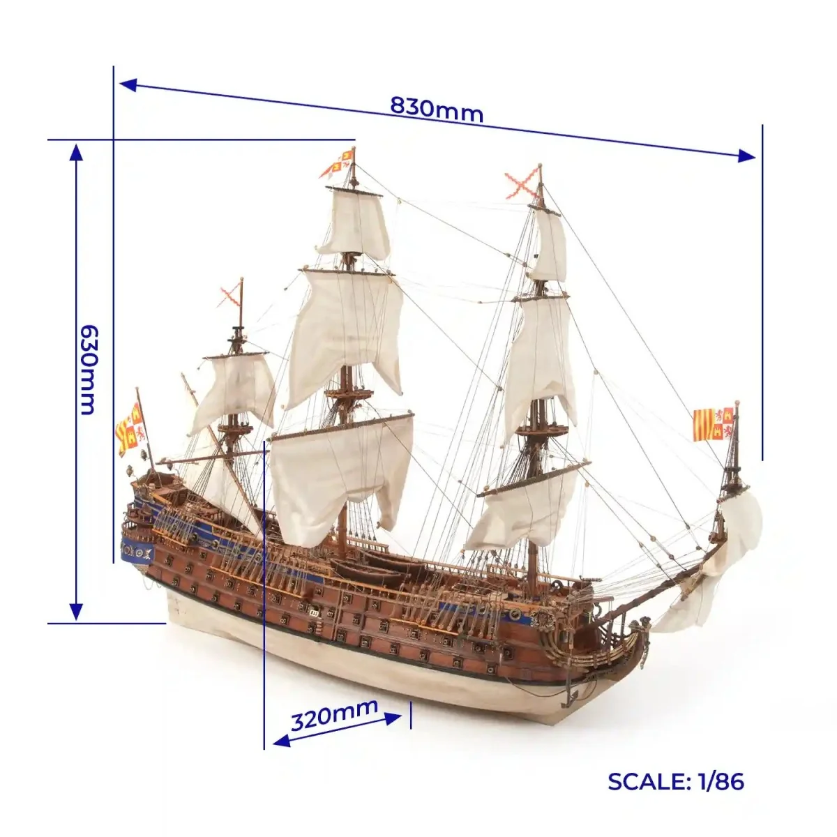 Bateau San Felipe 1/86 kit construction bois OcCre OcCre 15002 - 2