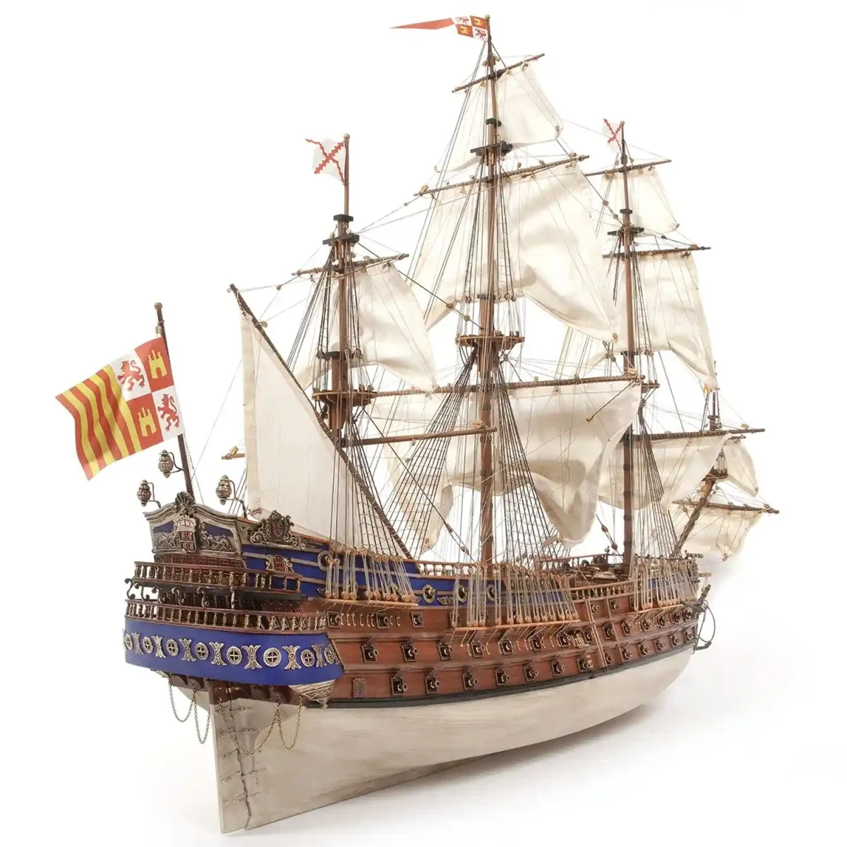 Boat San Felipe 1/86 Ochre wood construction kit OcCre 15002 - 3