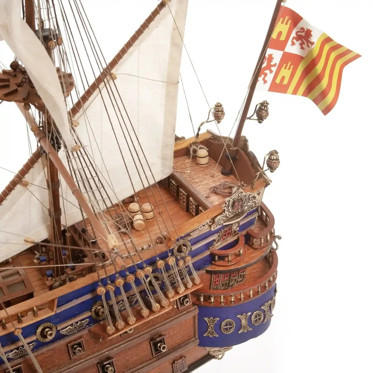 Boat San Felipe 1/86 Ochre wood construction kit OcCre 15002 - 6