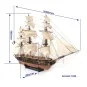 15007-Belle Poule boat 1/90 Ochre wood construction kit - 15007