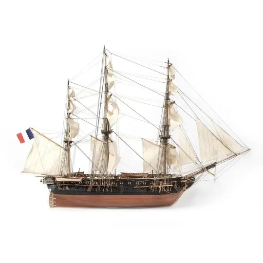 15007-Belle Poule boat 1/90 Ochre wood construction kit - 15007