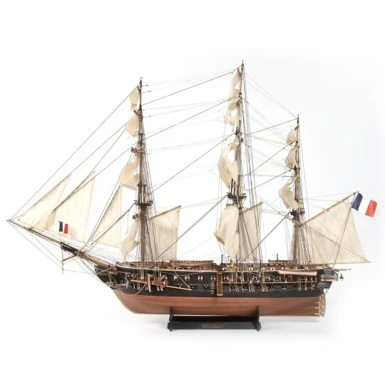 15007-Belle Poule boat 1/90 Ochre wood construction kit