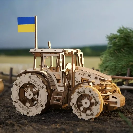 UG-70184-Le tracteur gagne Puzzle 3D bois UGEARS
