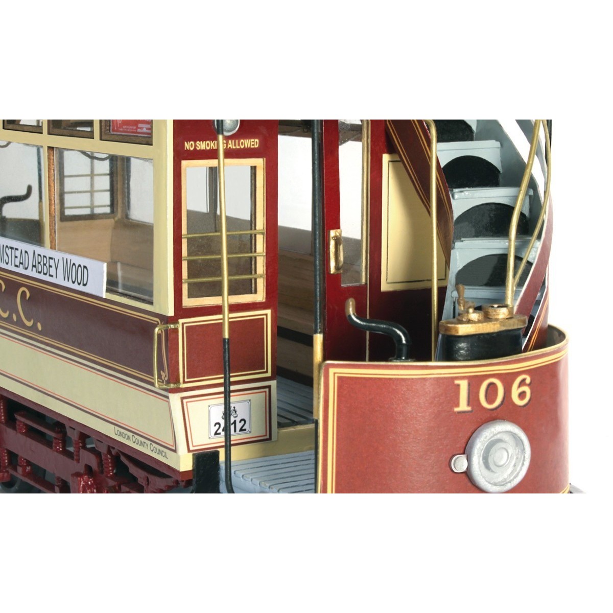 OcCre 53008 Tram London LLC 106 1/24 scale wood and metal construct...