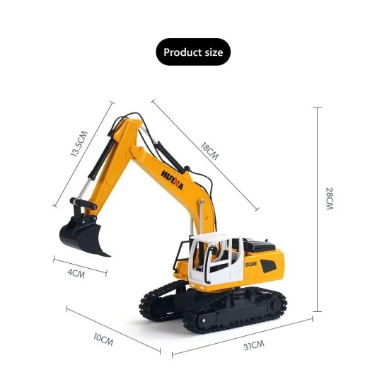 RC 1/24 2.4Ghz Crawler Excavator - HuiNa HuiNa Toys CY1516 - 9 CY1516-RC 1/24 2.4Ghz Crawler Excavator - HuiNa - CY1516