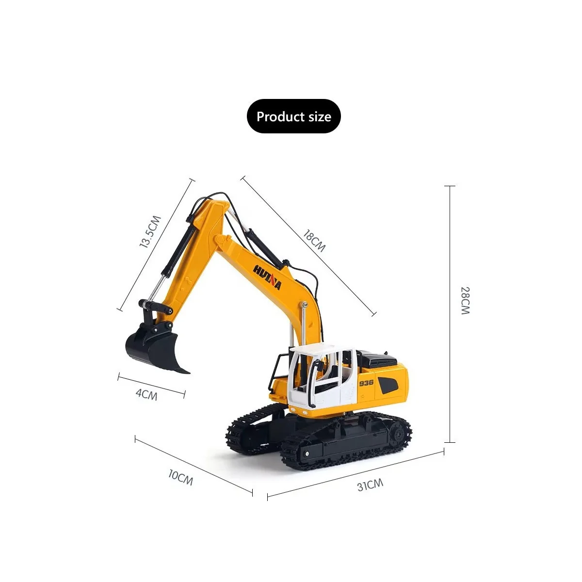 RC 1/24 2.4Ghz Crawler Excavator - HuiNa HuiNa Toys CY1516 - 9