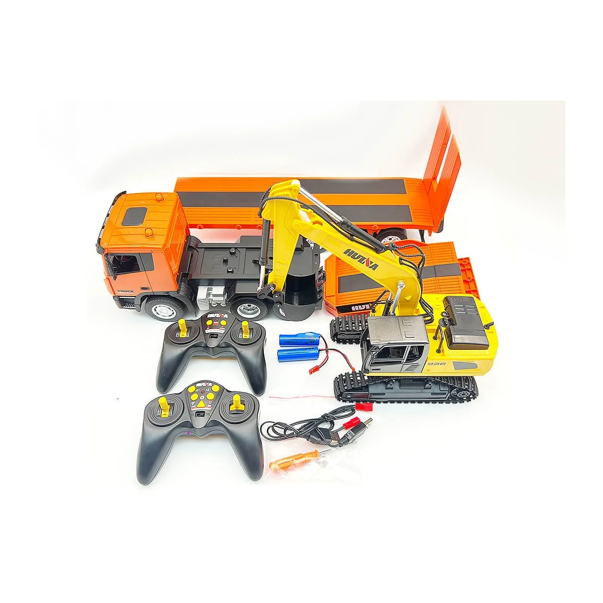 Tank Carrier Truck with RC 1/24 2.4Ghz Crawler Excavator - HuiNa HuiNa Toys CY1319 - 4 Tank Carrier Truck with RC 1/24 2.4Ghz Crawler Excavator - HuiNa HuiNa Toys CY1319 - 4