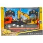 CY1319-Camion porte char avec pelleteuse sur chenilles RC 1/24 2.4Ghz - HuiNa - CY1319
