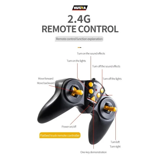 CY1319-Tank Carrier Truck with RC 1/24 2.4Ghz Crawler Excavator - HuiNa