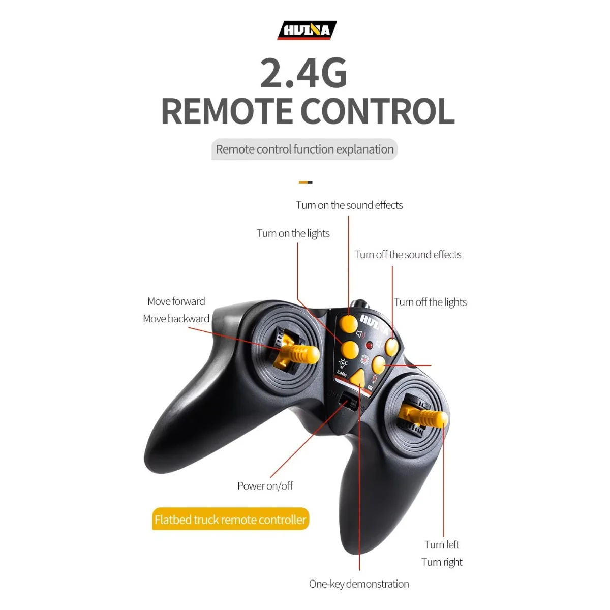 Tank Carrier Truck with RC 1/24 2.4Ghz Crawler Excavator - HuiNa HuiNa Toys CY1319 - 5