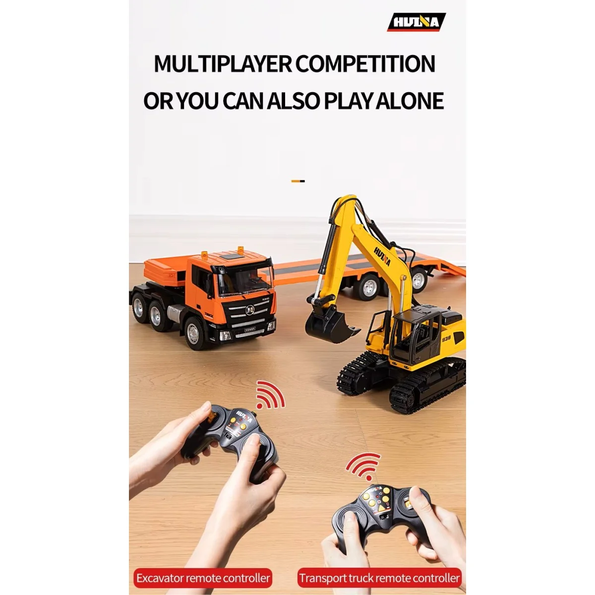 Tank Carrier Truck with RC 1/24 2.4Ghz Crawler Excavator - HuiNa HuiNa Toys CY1319 - 11 Tank Carrier Truck with RC 1/24 2.4Ghz Crawler Excavator - HuiNa HuiNa Toys CY1319 - 11