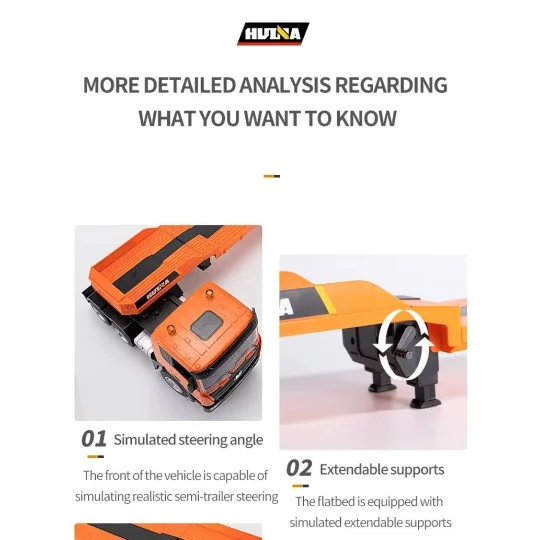 CY1319-Tank Carrier Truck with RC 1/24 2.4Ghz Crawler Excavator - HuiNa