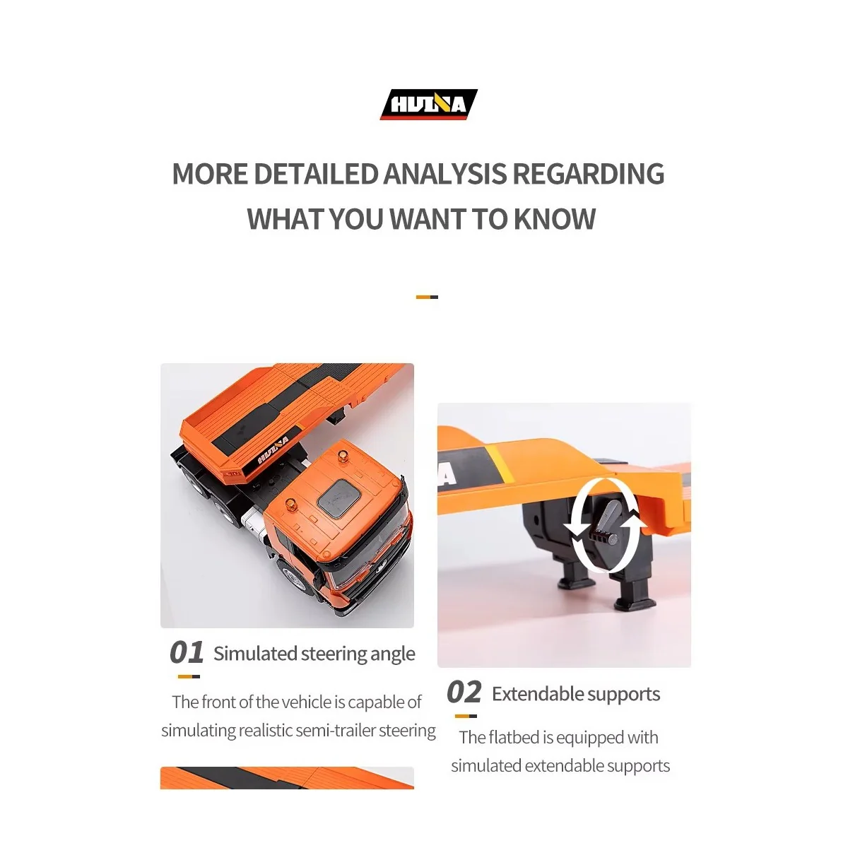 Tank Carrier Truck with RC 1/24 2.4Ghz Crawler Excavator - HuiNa HuiNa Toys CY1319 - 12