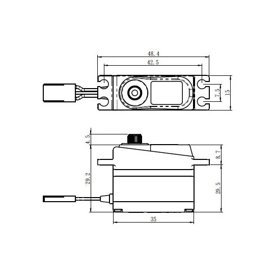 SV-1257MG+-Servo SV-1257MG+ 4kg 0.055s 35x15mm Savox