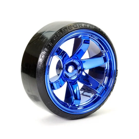 Blue chrome drift wheels 6 spokes 26mm 1/10 (4) Fastrax Fastrax FAST0086BLC - 2 FAST0086BLC-Blue chrome drift wheels 6 spokes 26mm 1/10 (4) Fastrax - FAST0086BLC