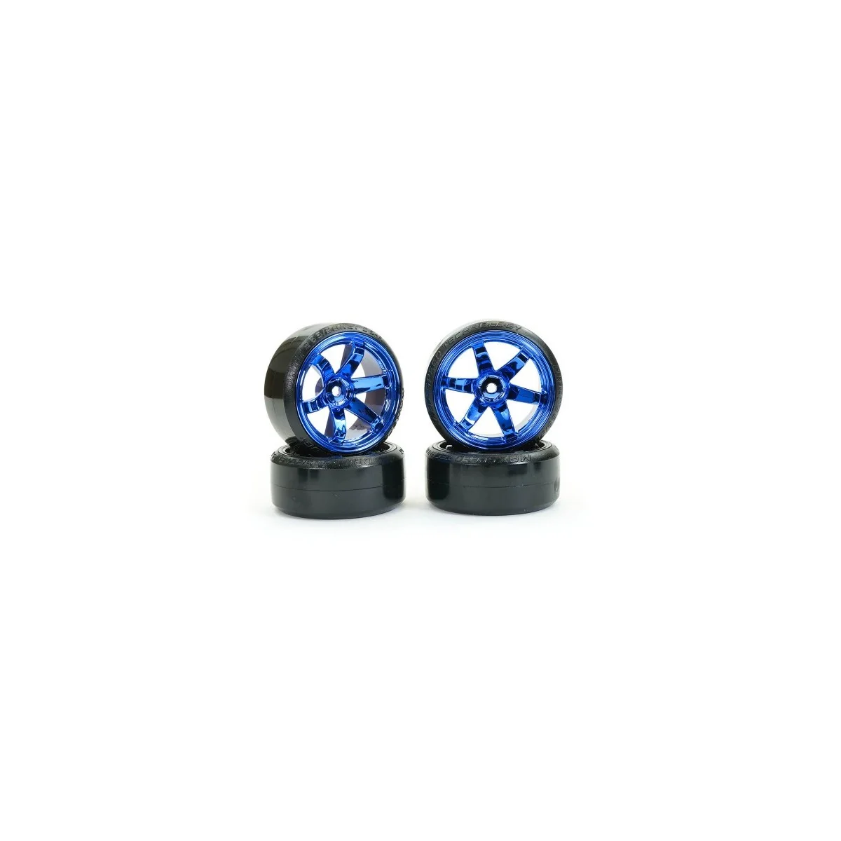Blue chrome drift wheels 6 spokes 26mm 1/10 (4) Fastrax Fastrax FAST0086BLC - 1 Blue chrome drift wheels 6 spokes 26mm 1/10 (4) Fastrax Fastrax FAST0086BLC - 1