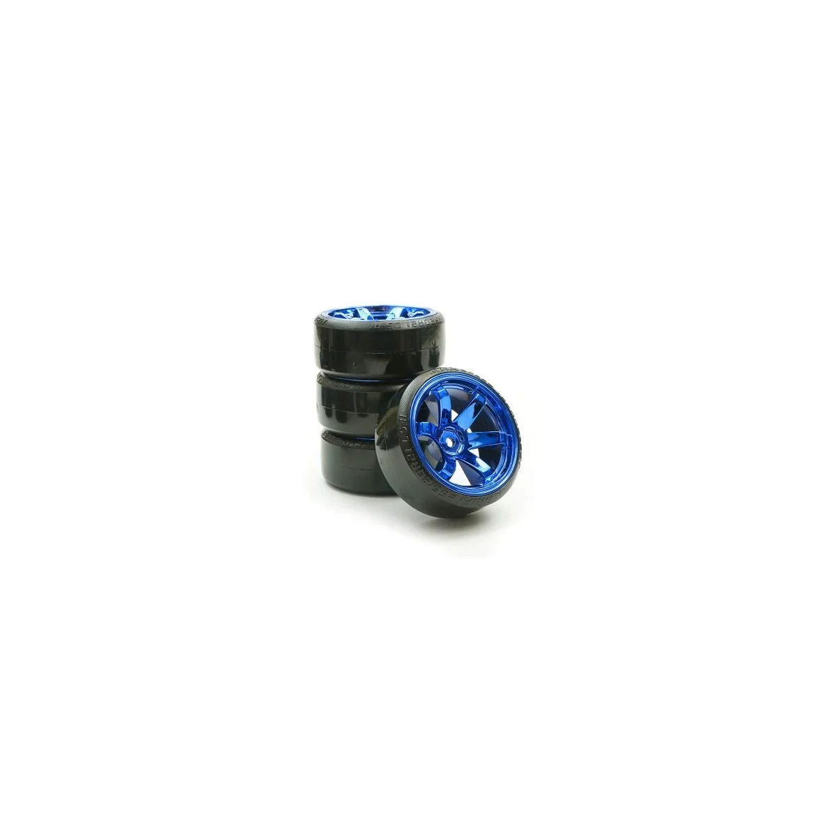Roues drift chrome bleu 6 rayons 26mm 1/10 (4) Fastrax Fastrax FAST0086BLC - 3