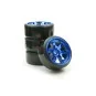 Blue chrome drift wheels 6 spokes 26mm 1/10 (4) Fastrax Fastrax FAST0086BLC - 3 FAST0086BLC-Blue chrome drift wheels 6 spokes 26mm 1/10 (4) Fastrax - FAST0086BLC