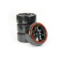 FAST0086BKR-Black and red drift wheels 6 spokes 26mm 1/10 (4) Fastrax