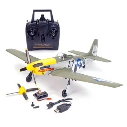 P-51D Mustang 500mm Brushless Aircraft with RTF Flight Stabilizer Volantex Volantex V768-2 - 1