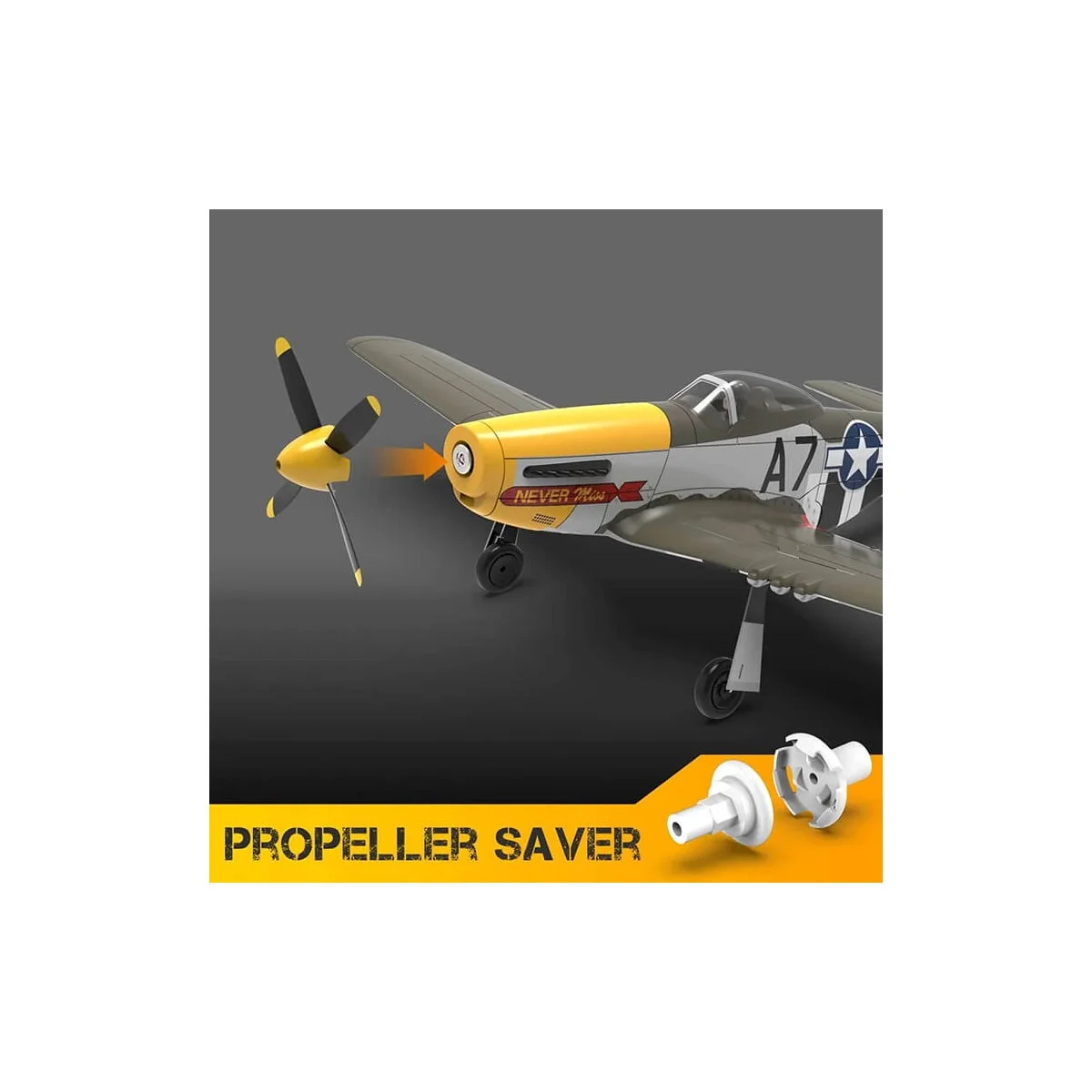 Avion P-51D Mustang 500mm brushless avec stabilisateur de vol RTF Volantex Volantex V768-2 - 9