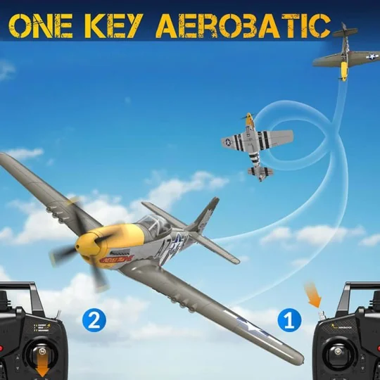 P-51D Mustang 500mm Brushless Aircraft with RTF Flight Stabilizer Volantex Volantex V768-2 - 7 V768-2-P-51D Mustang 500mm Brushless Aircraft with RTF Flight Stabilizer Volantex - V768-2