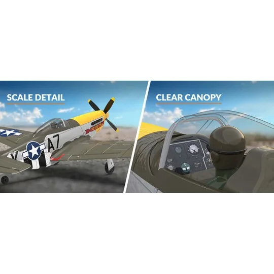 P-51D Mustang 500mm Brushless Aircraft with RTF Flight Stabilizer Volantex Volantex V768-2 - 10 V768-2-P-51D Mustang 500mm Brushless Aircraft with RTF Flight Stabilizer Volantex - V768-2