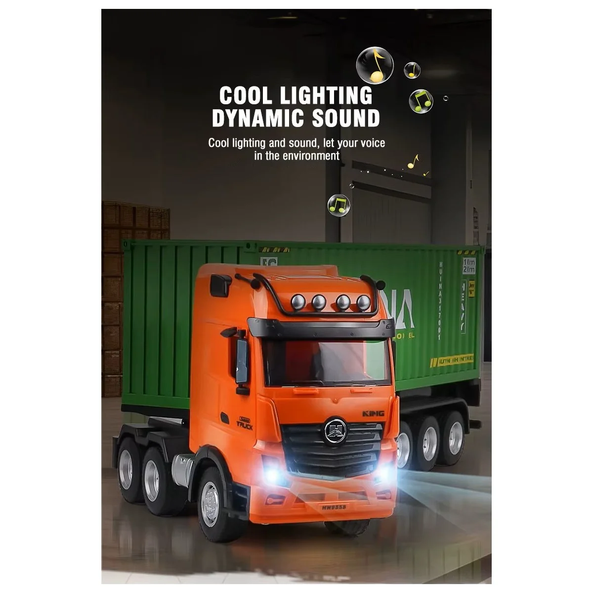 Camion semi-remorque porte-conteneur RC 1/18 2.4Ghz - HuiNa HuiNa Toys CY1317 - 6