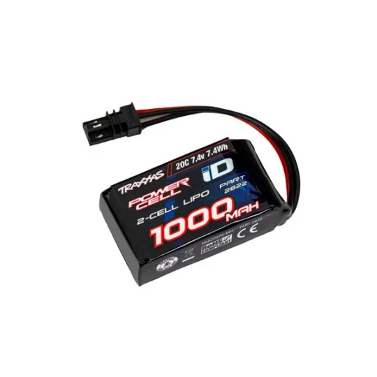 TRX-2822-LiPo 2S 7.4V 1000mAh 20C ID Traxxas