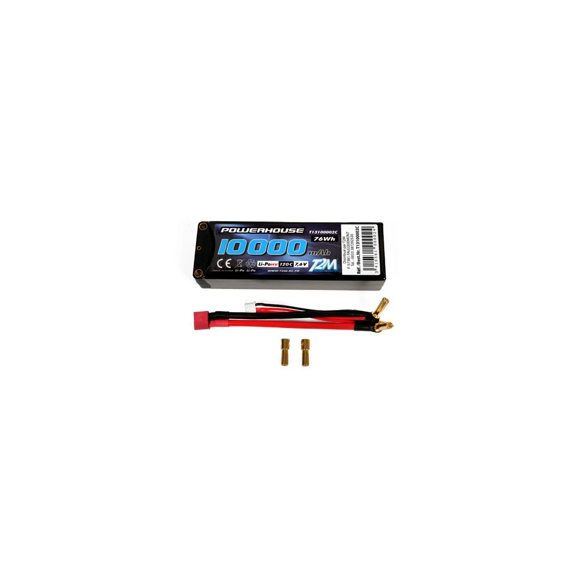 Li-Po HV 10,000mAh 120C 2S 7.6V Shell (PK 5mm) T2M T2M T13100002C - 1