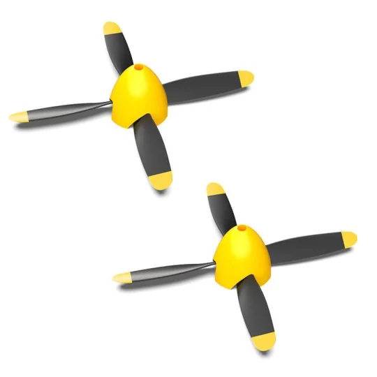 V-P7680209-Four-blade propeller for P-51D Mustang aircraft, 500mm, V768-2 Volantex (x2) - V-P7680209